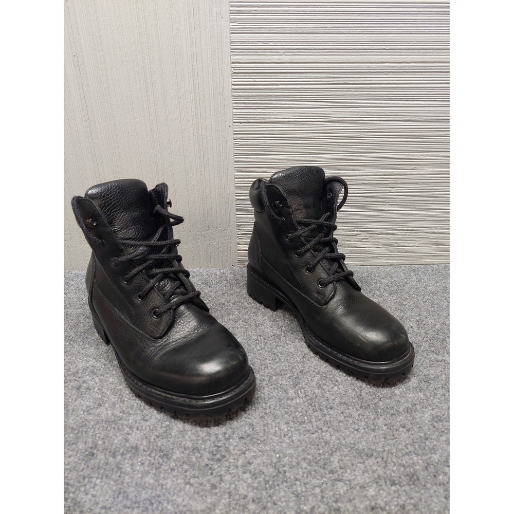 L L Bean Men Boot Shoe 7.5 Black Genuine Leather Lace Up Tactical Military Ankle